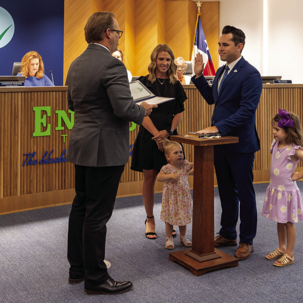 City in transition, Raburn sworn in