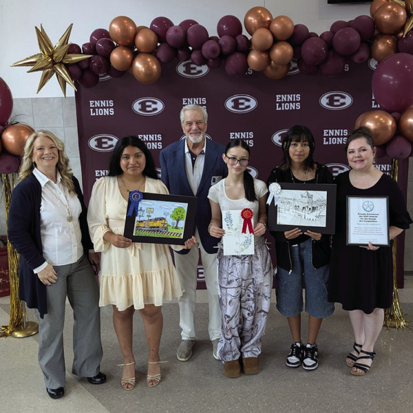 Ennis Heritage Society art contest showcases student talent and community pride