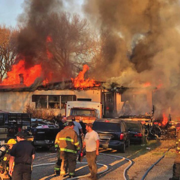 Fire near Spec’s in Garrett