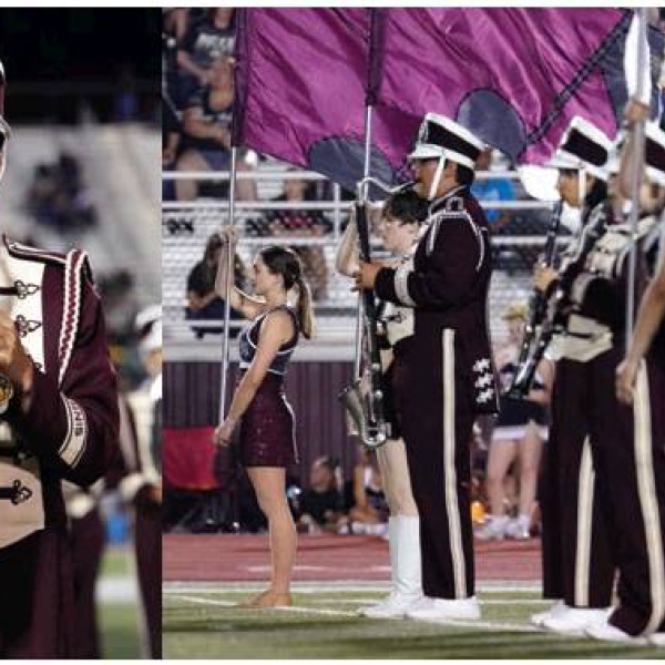 Marching elite for Ennis High School band