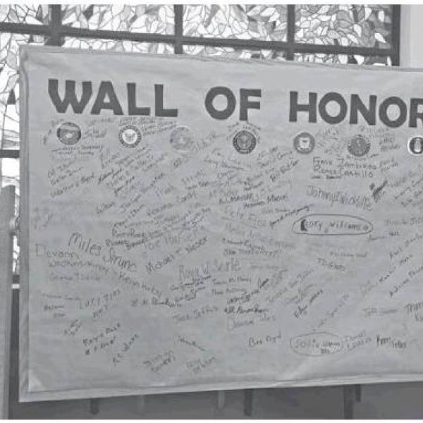 Wall of Honor at Ennis Public Library