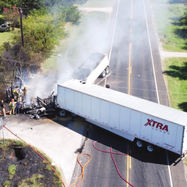 Fiery head-on crash kills two truck drivers