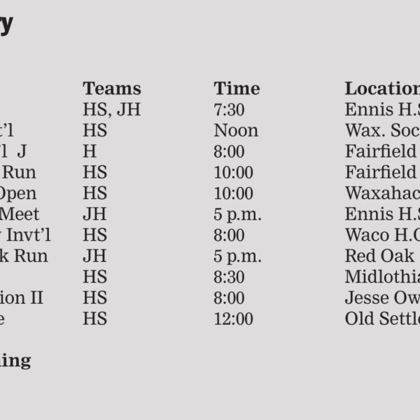 Ennis hosts Lions Den XC