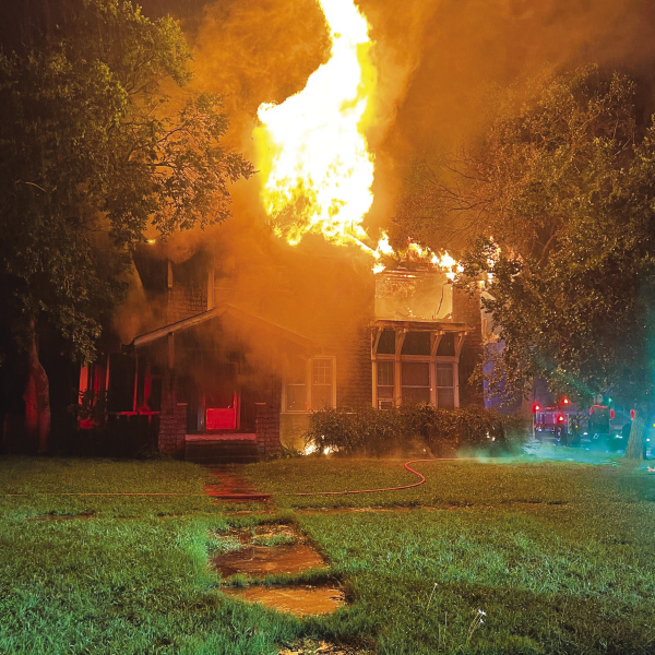 Lightning strike starts house fire