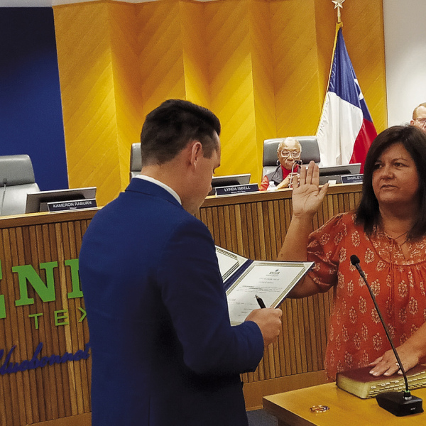 Falkenbach sworn in as commissioner
