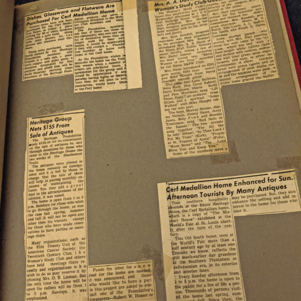 Scrapbook of Cerf house copied for posterity