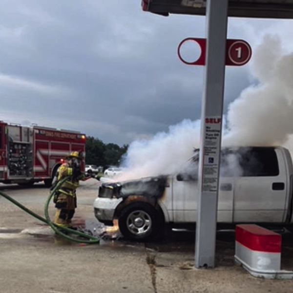 Truck fire quelled on west side