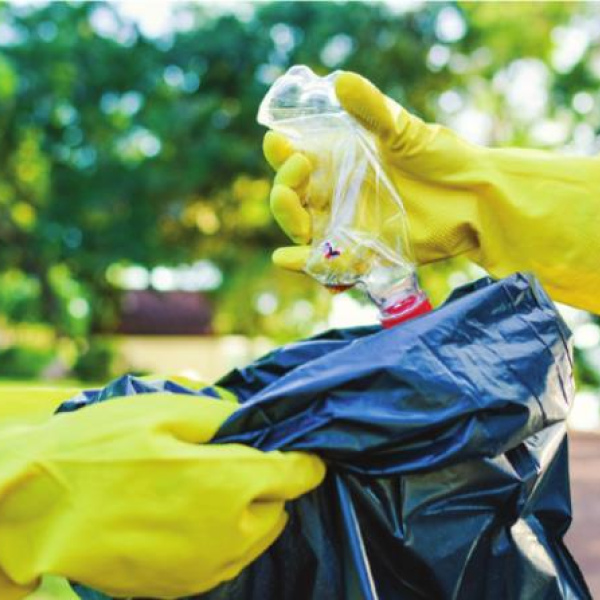 Local group picking litter from waterways