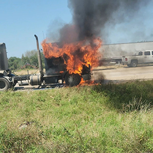 I-45 truck fire