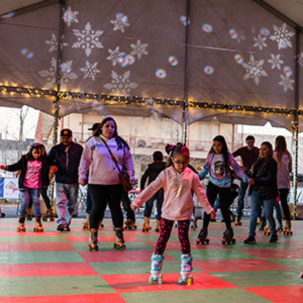 Downtown Roller Skating and Snow Tubing