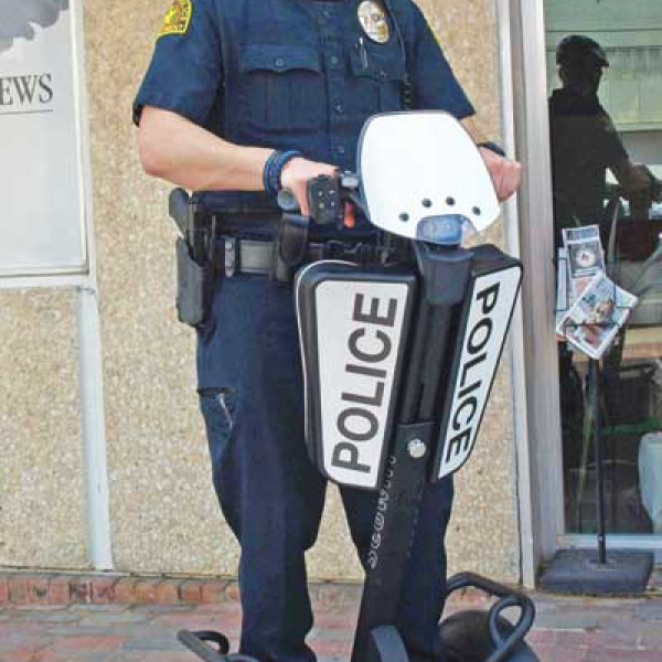 Police practicing use of new Segways