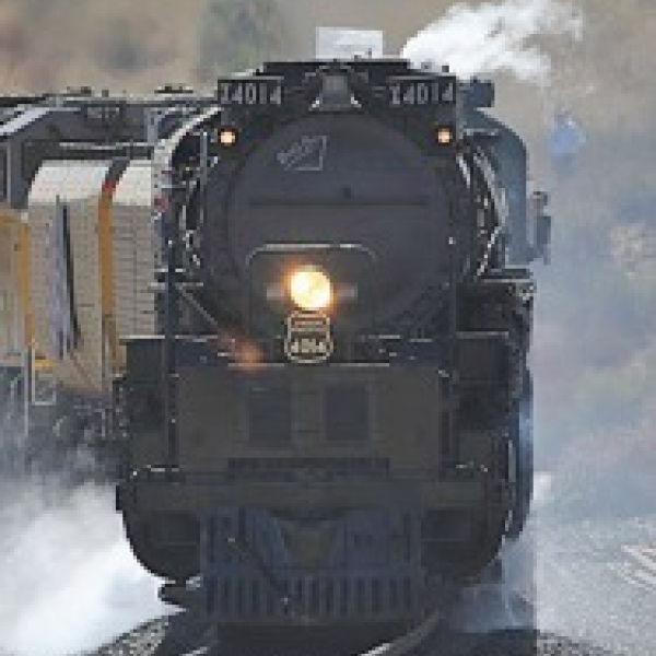 Big Boy locomotive whistle stop Sunday