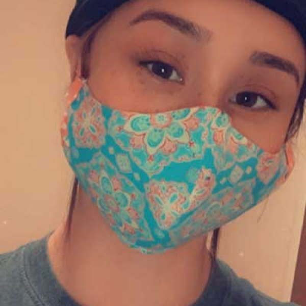 Ennis women making face masks