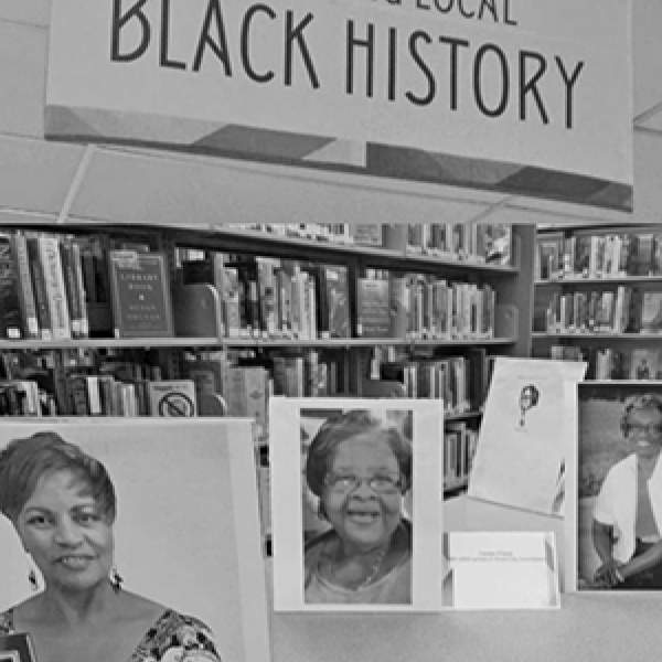 DIsplay at Library in Honor of Black History Month