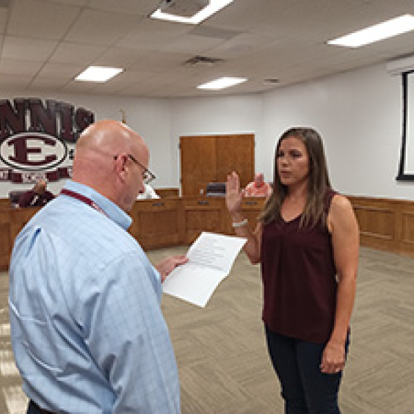 Dr. Clark- Fass sworn in as EISD trustee
