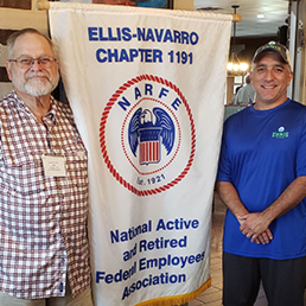 David Casarez, with Ennis Parks and Rec, speaks to NARFE