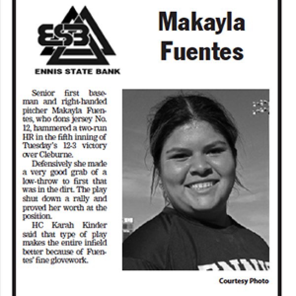 ENNIS ATHLETE OF THE WEEK