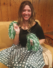 Samantha Green stars as cheerleader, Lu Ann Hampton. Courtesy Photo/Theatre Rocks!