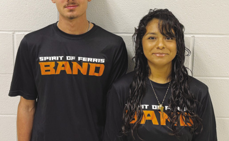 Courtesy Photo/Nathaniel Tubbs Ferris drum majors, Matthew Lee, andEvely Nino.
