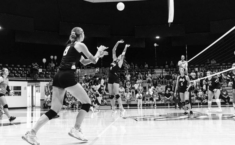 Tatum Box (4) sets Camdyn Owen (8). Courtesy Photo/Alma Muirhead